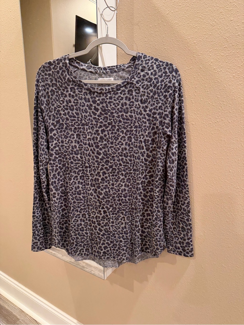Grayson Threads Gray Leopard-Print Long Sleeve Tee